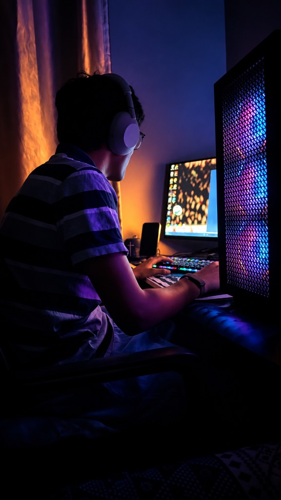 Zavyan at his creative workstation